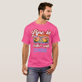 Zonsondergang Spreuk Het Leven Is Beter Met Klimme T-shirt (Voorkant volledig)