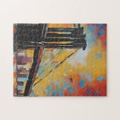 Zonsondergang Stadsgezicht Brooklyn Bridge NYC Legpuzzel (Horizontaal)