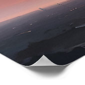 Zonsondergang Stadssilhouet Poster (Hoek)