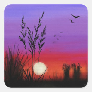 Zonsondergang Sticker - Schilderen