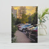 Zonsondergang Stilte Save The Date – Aanpasbaar (Staand voorkant)