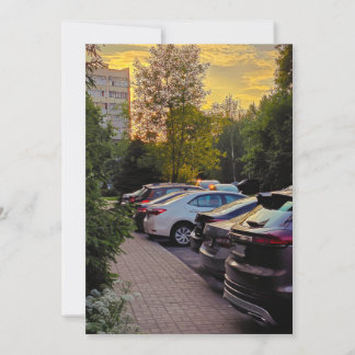 Zonsondergang Stilte Save The Date – Aanpasbaar