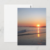 Zonsondergang * Strand Briefkaart (Voorkant / Achterkant)