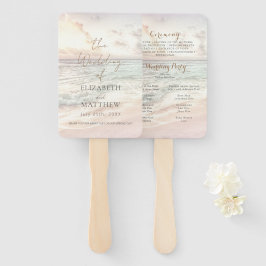 Zonsondergang Strand Bruiloft Handwaaier