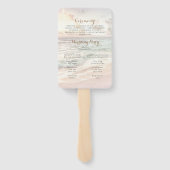 Zonsondergang Strand Bruiloft Handwaaier (Achterkant)