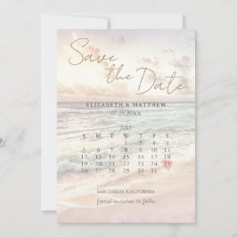 Zonsondergang Strand Bruiloft Save The Date