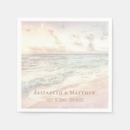 Zonsondergang Strand Bruiloft | Zeekant Bruiloft Servet