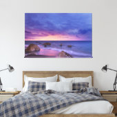 Zonsondergang Strand Canvas Print Afbeelding 13 (Insitu (Slaapkamer))