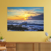 Zonsondergang Strand Canvas Print Afbeelding 33 (Insitu (Woonkamer))