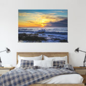 Zonsondergang Strand Canvas Print Afbeelding 33 (Insitu (Slaapkamer))