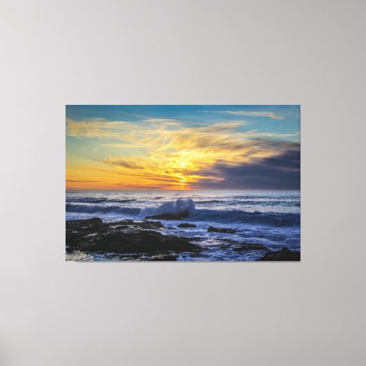 Zonsondergang Strand Canvas Print Afbeelding 33 (Voorkant)