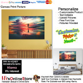 Zonsondergang Strand Canvas Print Afbeelding 34