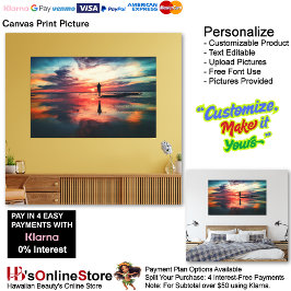 Zonsondergang Strand Canvas Print Afbeelding 34