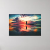 Zonsondergang Strand Canvas Print Afbeelding 34 (Voorkant)