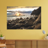 Zonsondergang Strand Canvas Print Afbeelding 35 (Insitu (Woonkamer))