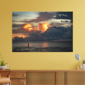 Zonsondergang Strand Canvas Print Afbeelding 47 (Insitu (Woonkamer))