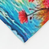 Zonsondergang Strand Eenzaamheid Sereniteit Design Fleece Deken (Hoek)