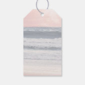 Zonsondergang Strand Huwelijk | Oceanside Huwelijk Cadeaulabel (Achterkant)