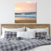 Zonsondergang strand met oceaan canvas afdruk (Insitu (Slaapkamer))