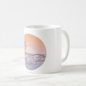 Zonsondergang Strand Minimalistische Mok – Handget (Voorkant rechts)