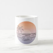 Zonsondergang Strand Minimalistische Mok – Handget (Center)
