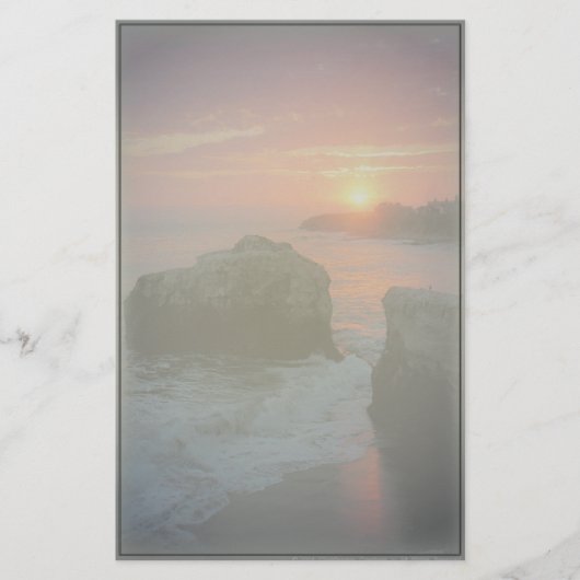 Zonsondergang Strand Persoonlijk Briefpapier (Voorkant)