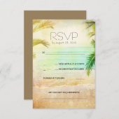 zonsondergang strand romantische bruiloft RSVP kaa (Voorkant / Achterkant)