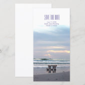 Zonsondergang Strand Save the Date (Voorkant / Achterkant)