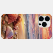 ZONSONDERGANG STRAND SCENE MET KLEURRIJKE SCHELPEN Case-Mate iPhone CASE (Achterkant (horizontaal))