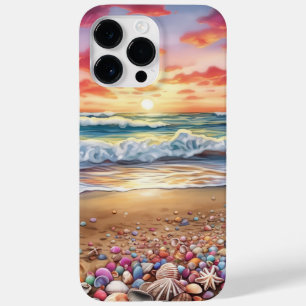 ZONSONDERGANG STRAND SCENE MET KLEURRIJKE SCHELPEN Case-Mate iPhone 14 PRO MAX HOESJE