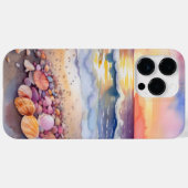 ZONSONDERGANG STRAND SCENE MET KLEURRIJKE SCHELPEN Case-Mate iPhone CASE (Achterkant (horizontaal))
