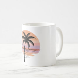 Zonsondergang Strand Sfeer – Minimalistische Handg Koffiemok