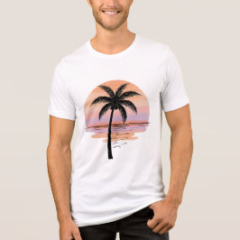 Zonsondergang Strand Sfeer – Minimalistische Zomer Tri-Blend Shirt