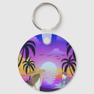 Zonsondergang Strand Sleutelhanger