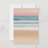 Zonsondergang Strand Tropische Bestemming Bruiloft RSVP Kaartje (Achterkant)