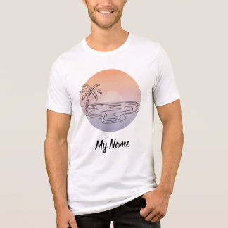 Zonsondergang Strand Vibe – Minimalistische Handge Tri-Blend Shirt