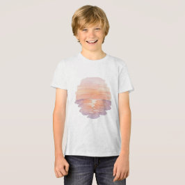 Zonsondergang Strand Vibe – Minimalistische Handge Tri-Blend Shirt