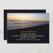 zonsondergang strand zee SAVE THE DATE KAARTEN (Voorkant / Achterkant)