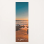 Zonsondergang Strand Zee Scenisch Gepersonaliseerd Yogamat (Voorkant)