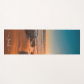 Zonsondergang Strand Zee Scenisch Gepersonaliseerd Yogamat (Voorkant (horizontaal))