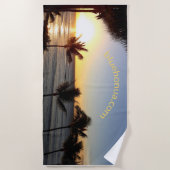 Zonsondergang strandlaken (Voorkant)