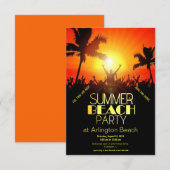 zonsondergang strandwedstrijd kaart (Voorkant / Achterkant)