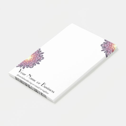Zonsondergang Sunburst Post-it® Notes (Schuin)