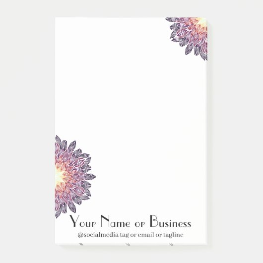 Zonsondergang Sunburst Post-it® Notes (Voorkant)