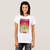 Zonsondergang + SUP = GELUKZALIGHEID T-shirt (Voorkant volledig)