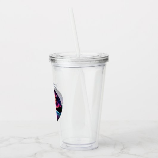 Zonsondergang Surf gloed Acryl Drinkbeker (Links)