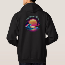 Zonsondergang Surf gloed Hoodie