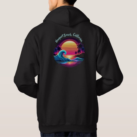 Zonsondergang Surf gloed Hoodie (Achterkant)