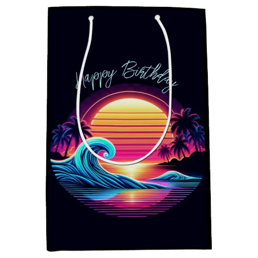 Zonsondergang Surf gloed Medium Cadeauzakje (Voorkant)