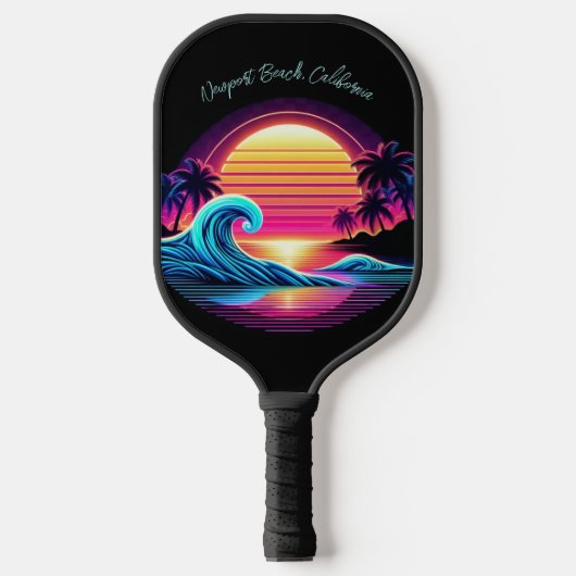 Zonsondergang Surf gloed Pickleball Paddle (Voorkant)